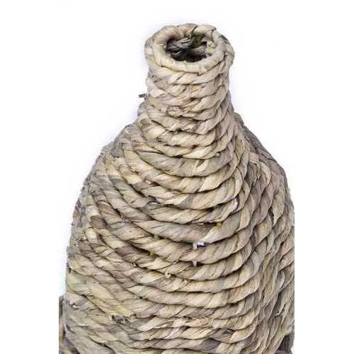 11" X 11" X 38" Natural Water Hyacinth Water Hyacinth Woven Floor Vase