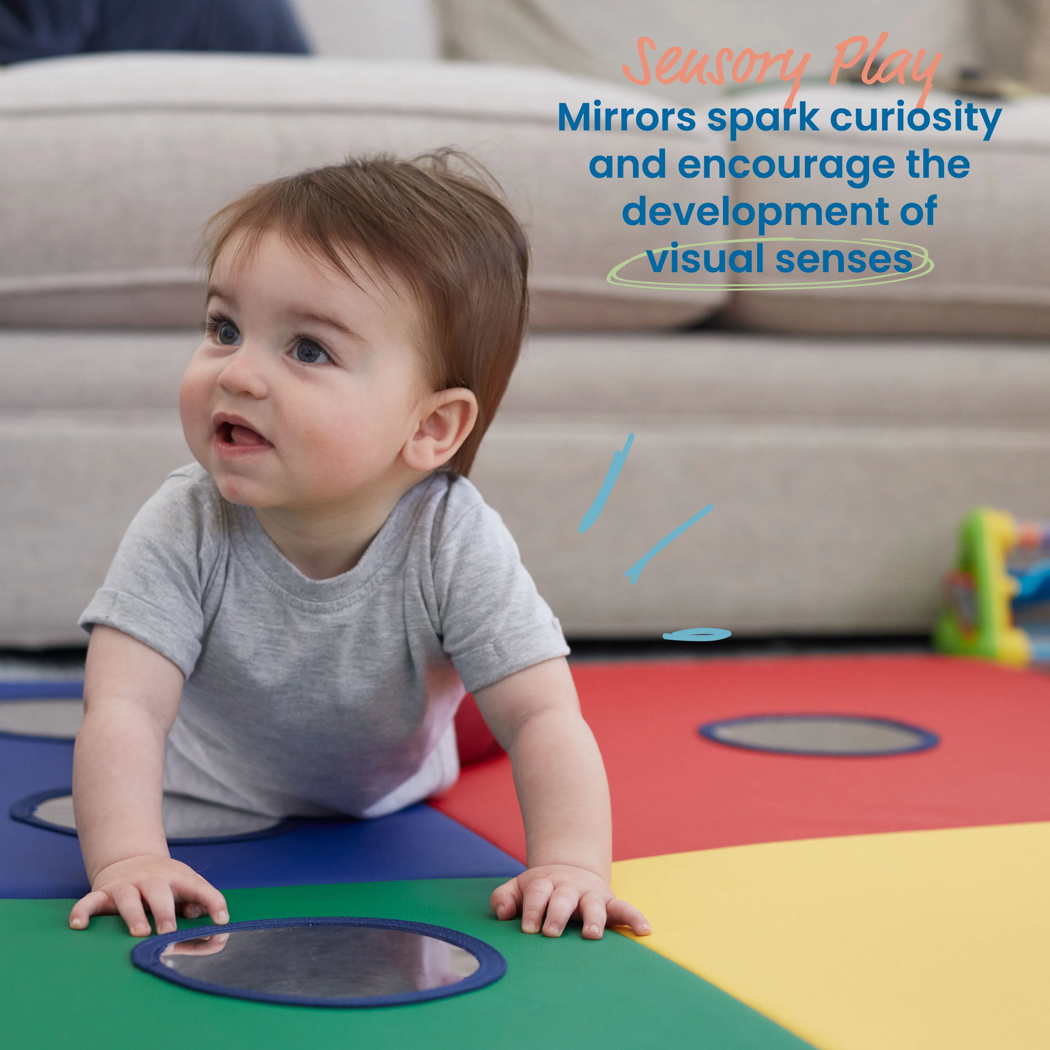 123 Look At Me Counting Activity Mat with Sensory Mirrors