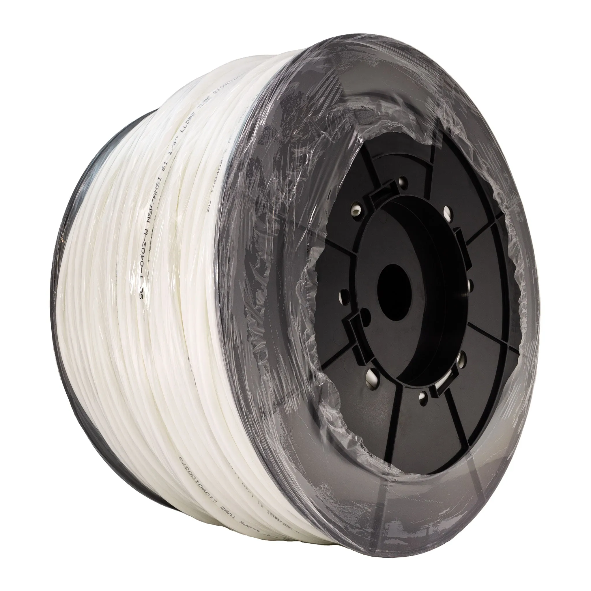 1/4" LLDPE Tube. 1000 FT or 300 M Roll. With spool. White Color. Certified by NSF.
