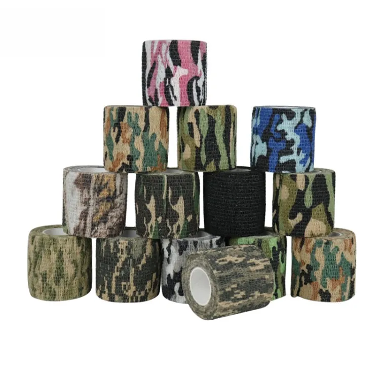 4.5m X 5cm Self-Adhesive Non-Woven Outdoor Camouflage Tape Bandage(Rose Red No. 12)
