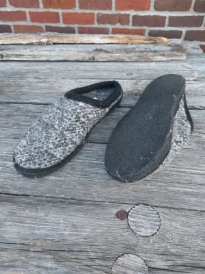 605 Biolana Boiled Wool Slippers House Shoes with Latex covered Felt Sole