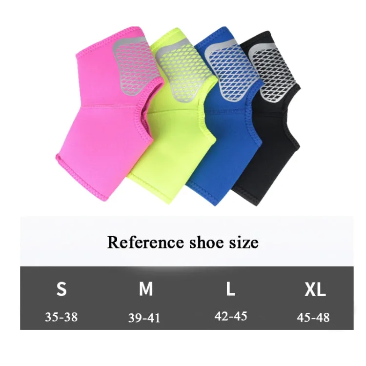A Pair Sports Ankle Support Compression Ankle Socks Outdoor Basketball Football Mountaineering Protective Gear, Size: L(Rose Red)
