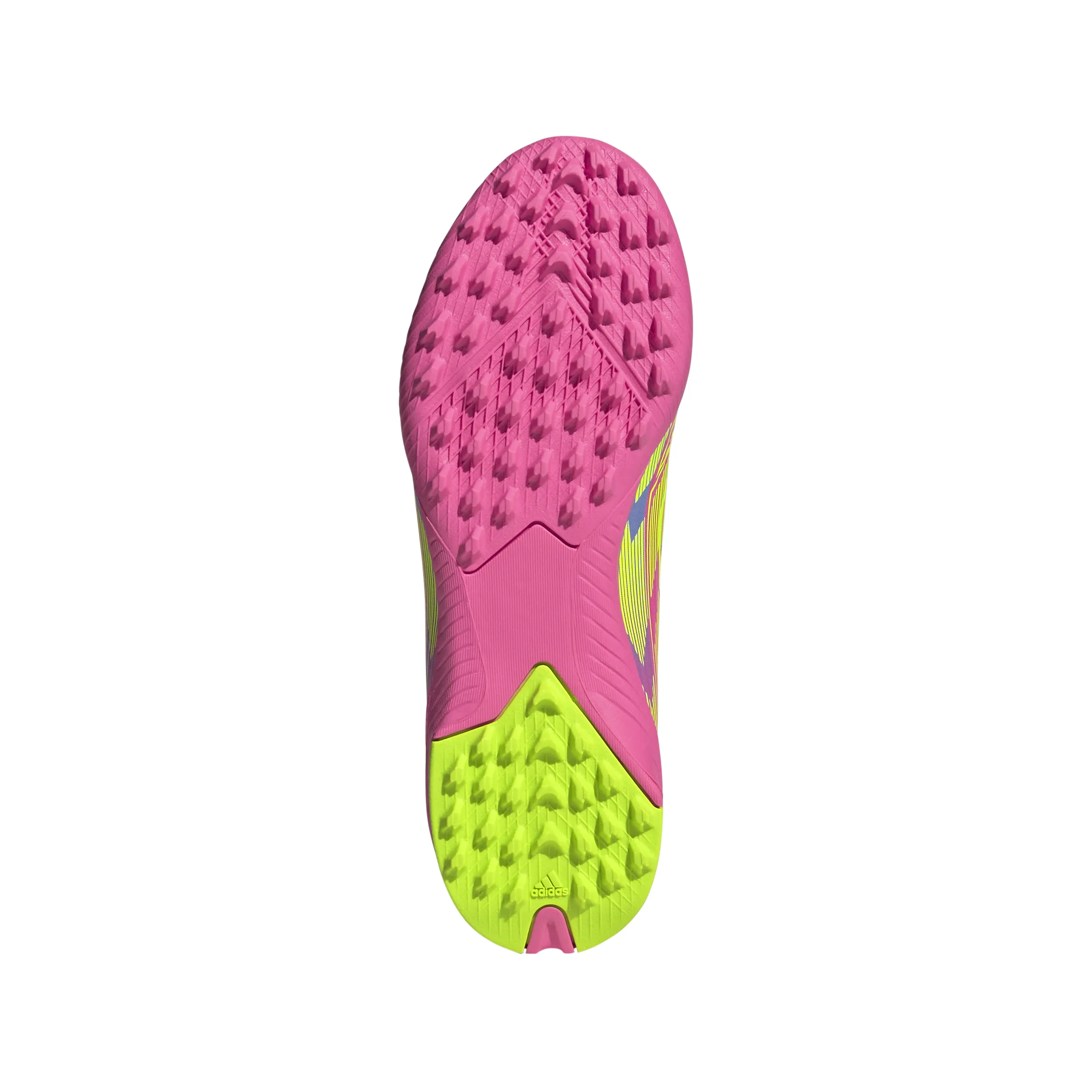 adidas F50 League Junior TF Turf Soccer Cleats- Lucid Pink /Lucid Lemon/ Blue Fusion
