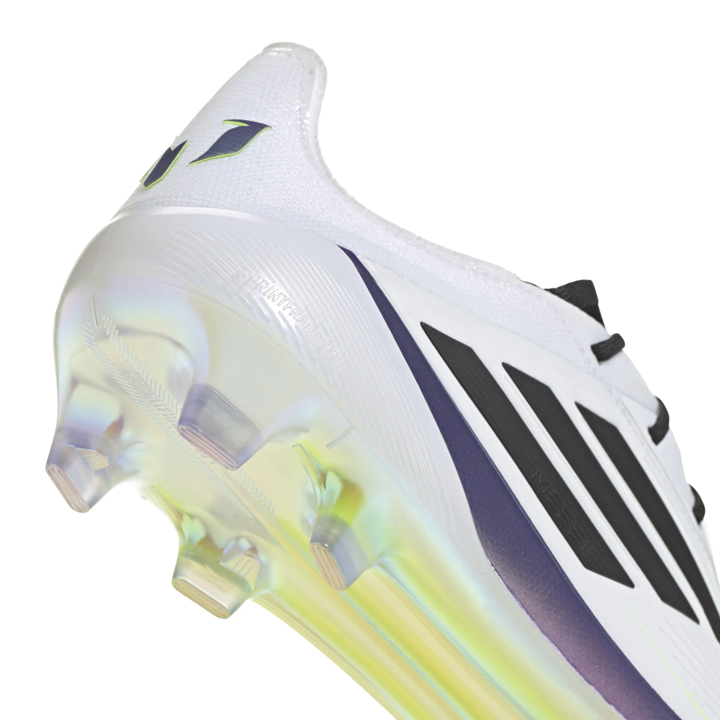 adidas F50 Messi Elite FG Firm Ground Cleats - White/ Core Black/ Unity Purple
