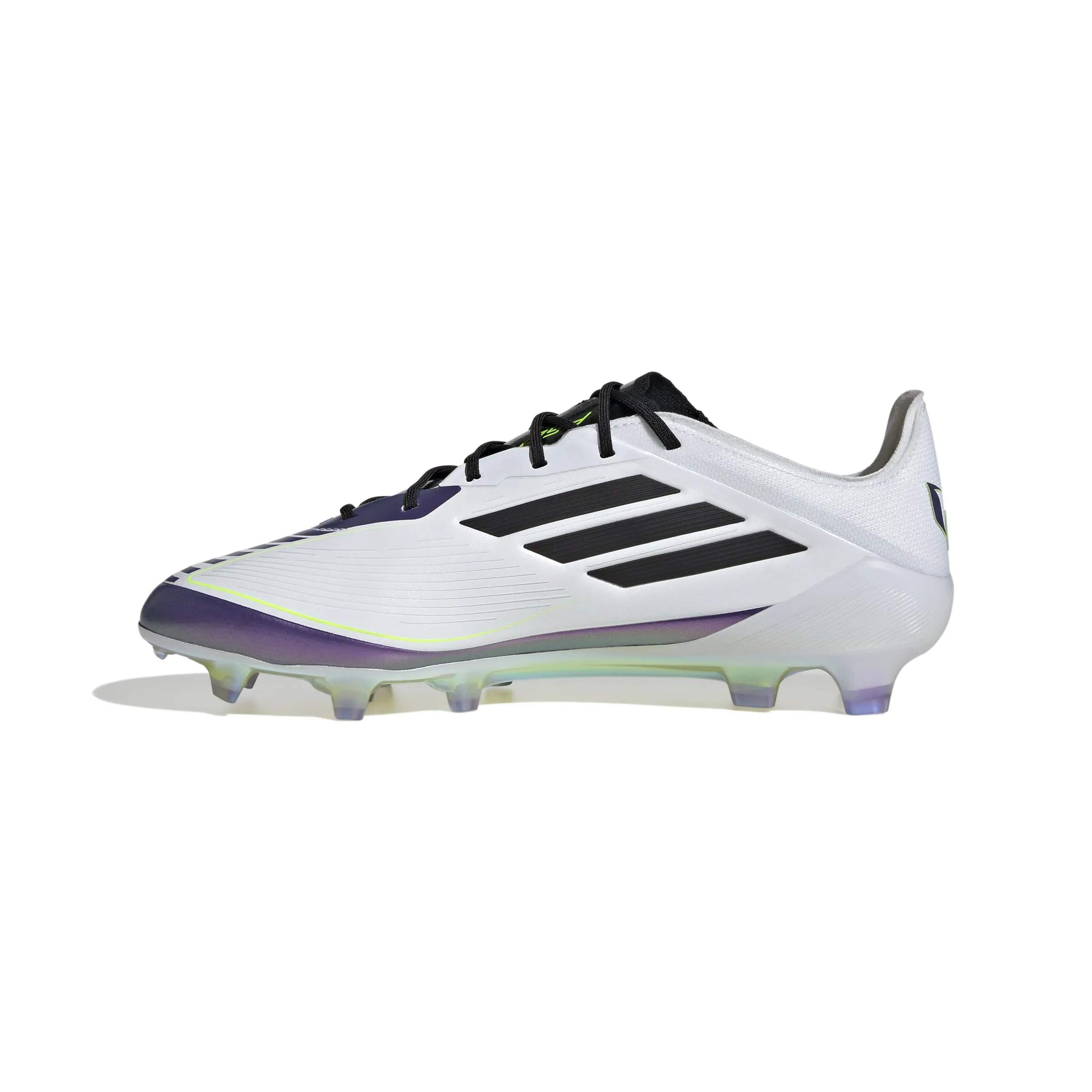 adidas F50 Messi Elite FG Firm Ground Cleats - White/ Core Black/ Unity Purple