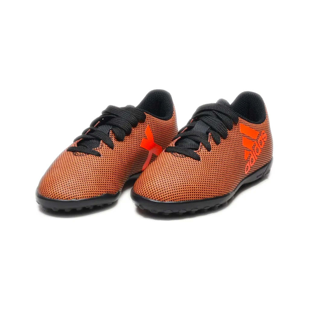 Adidas X 17.4 Tf Sport Shoes Leather Orange Colour For Kids