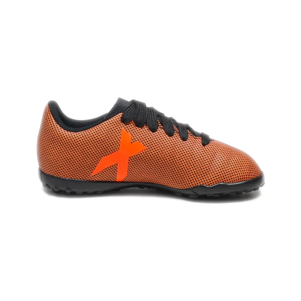 Adidas X 17.4 Tf Sport Shoes Leather Orange Colour For Kids