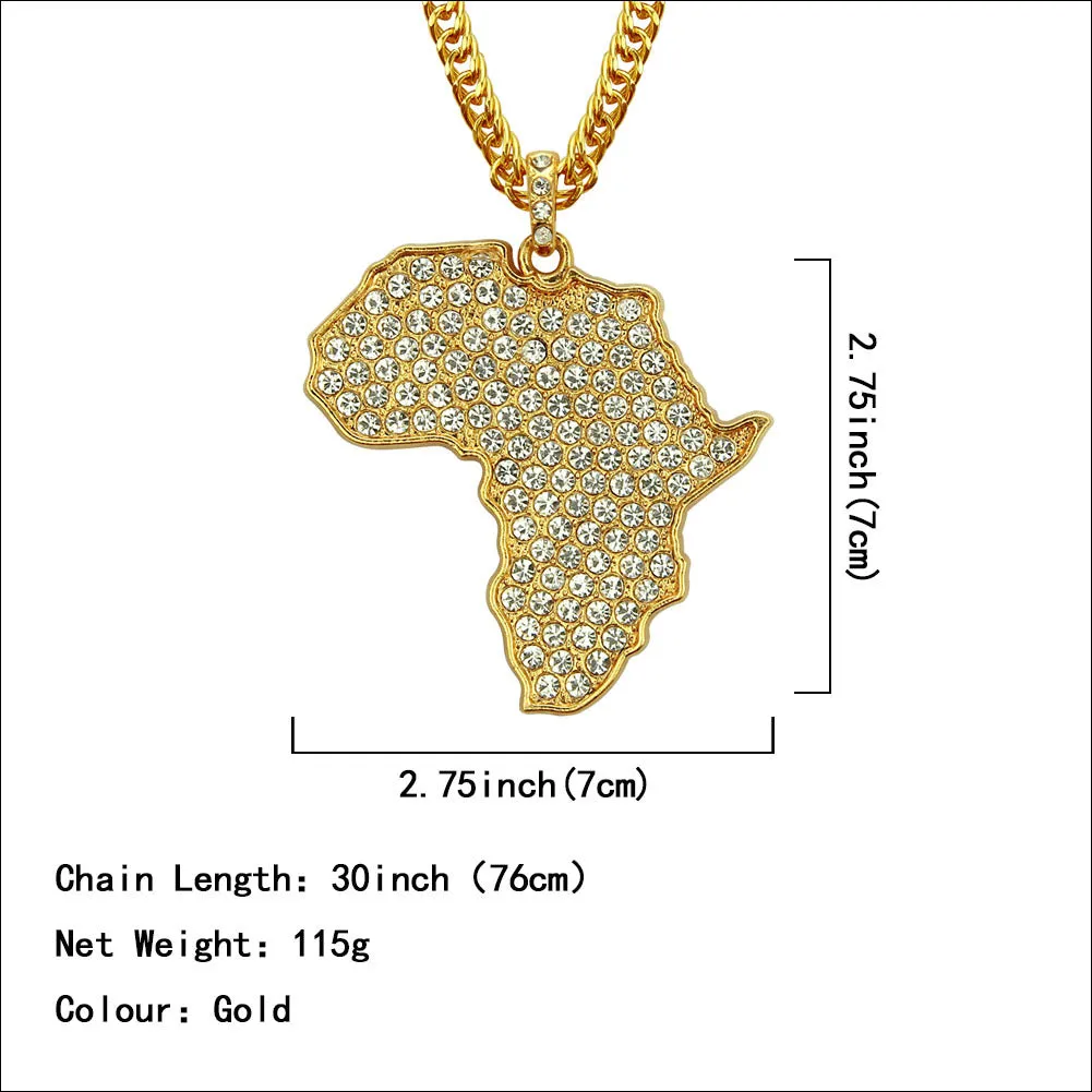 Africa Map Necklace Pendant