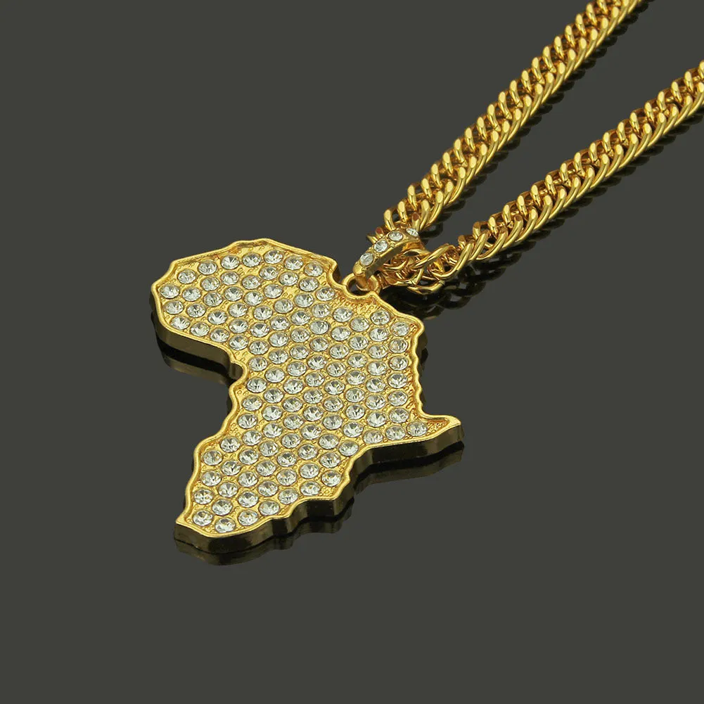Africa Map Necklace Pendant