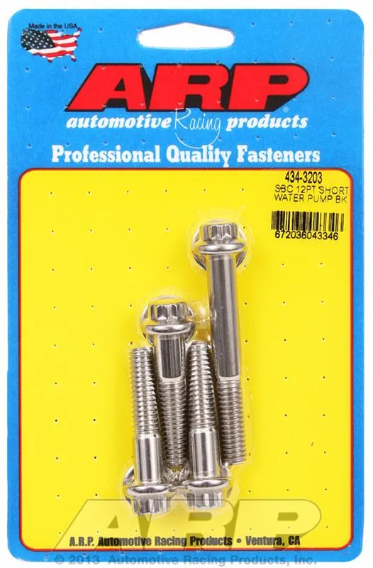 ARP Water Pump Bolt Kits 434-3203