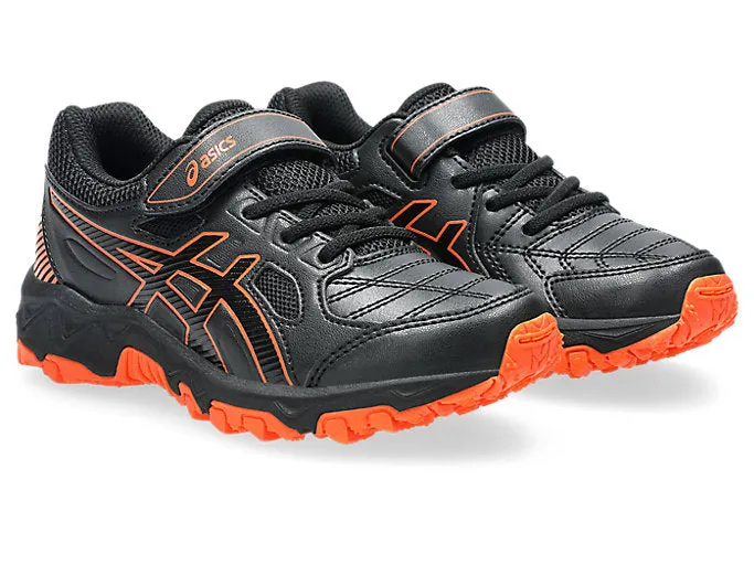 ASICS KID'S GEL TRIGGER 12 PS BLACK/ORANGE RUNNING SHOES