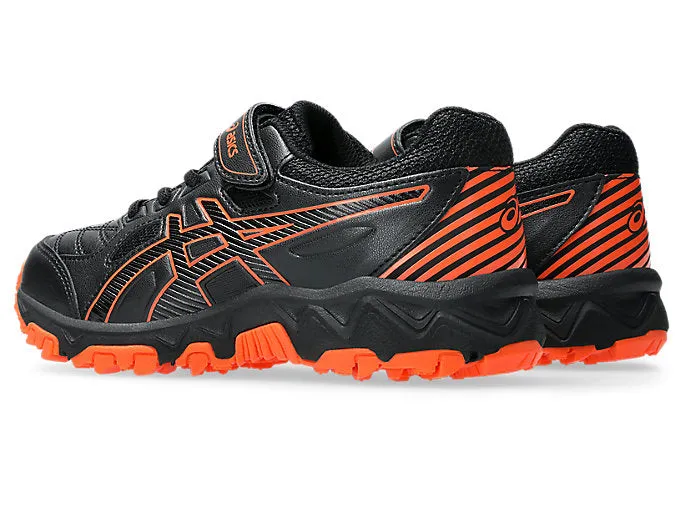 ASICS KID'S GEL TRIGGER 12 PS BLACK/ORANGE RUNNING SHOES