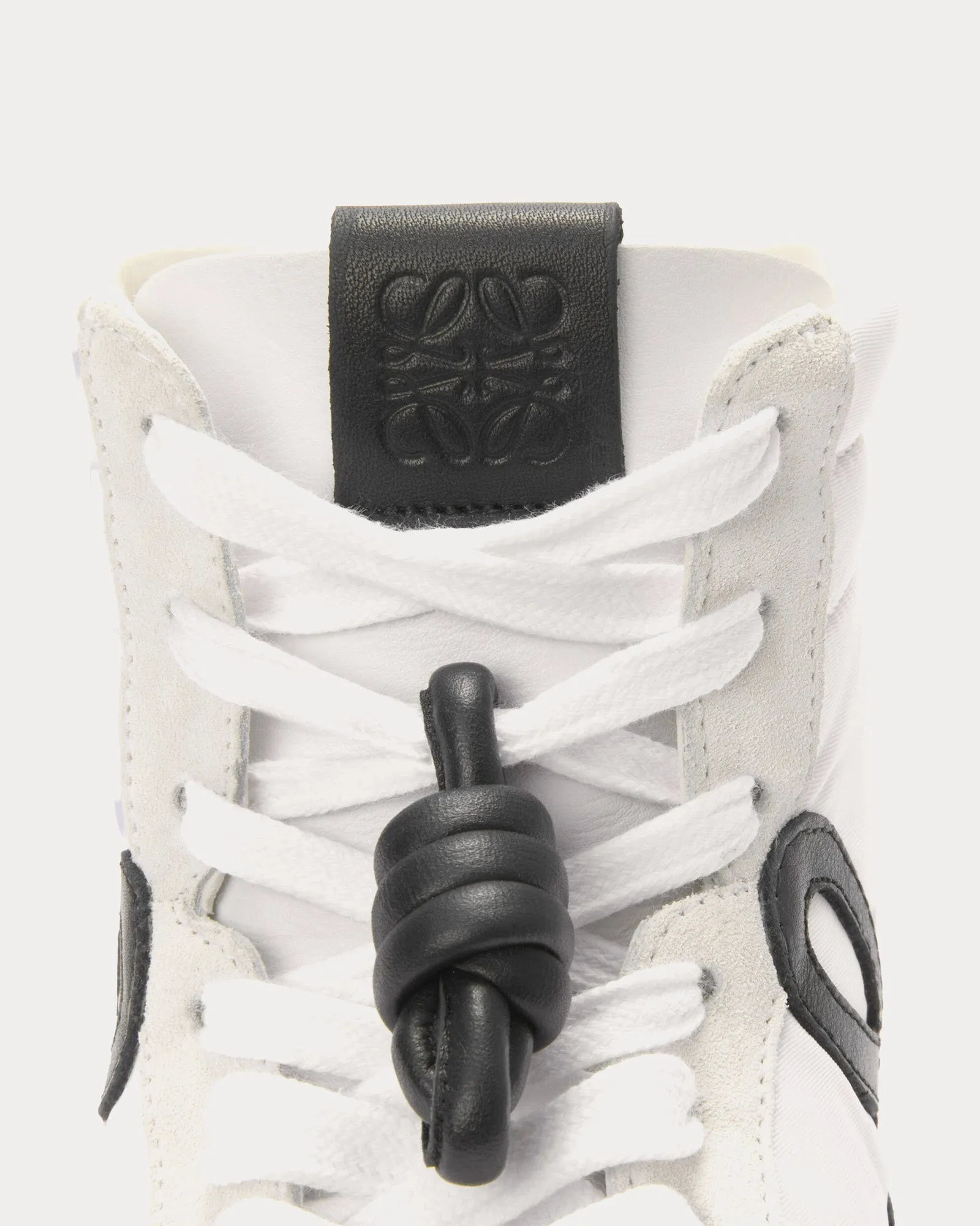 Ballet Runner 2.0 Nylon & Calfskin White / Black High Top Sneakers