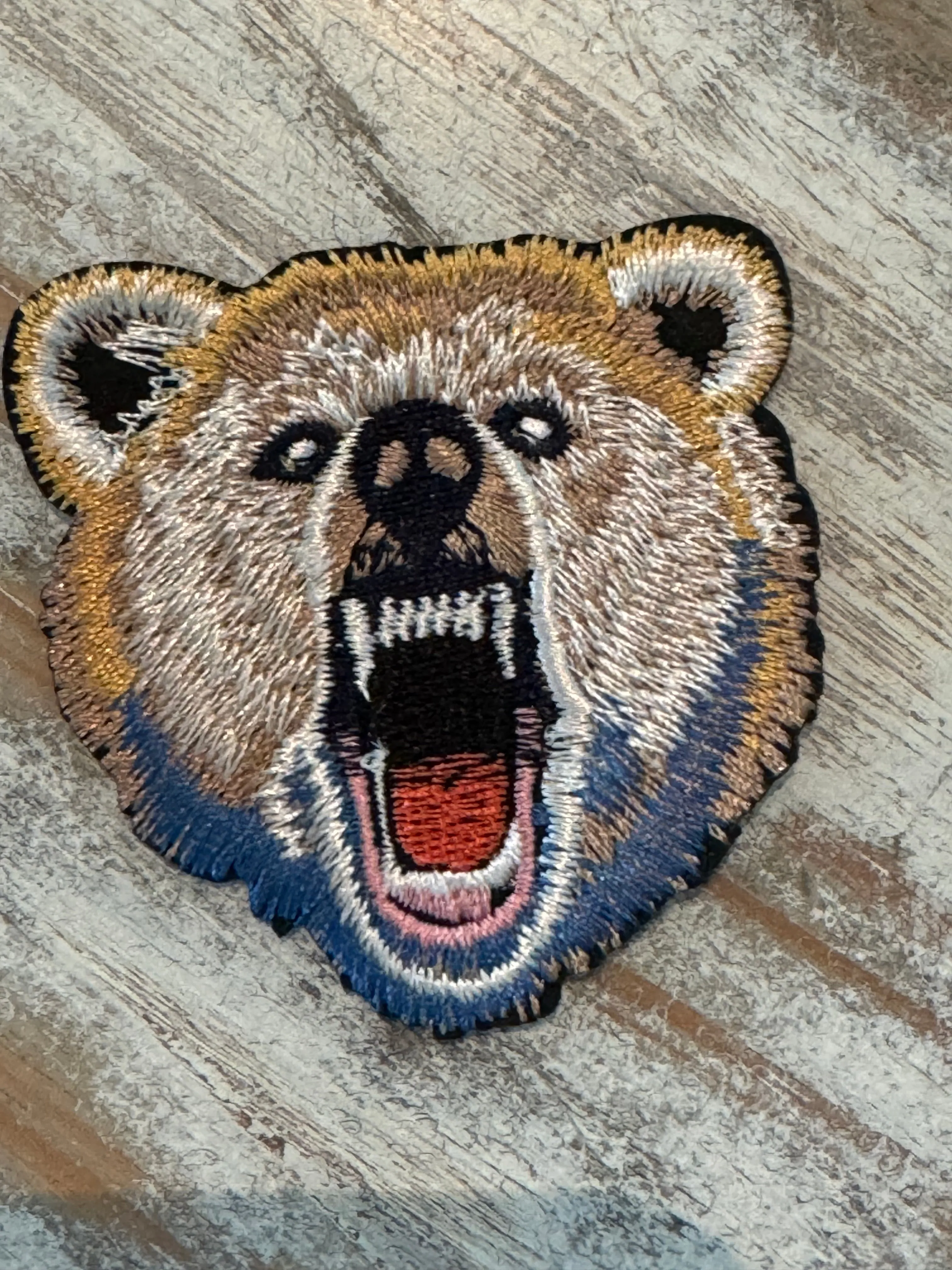 Bear Mascot Iron On Patches