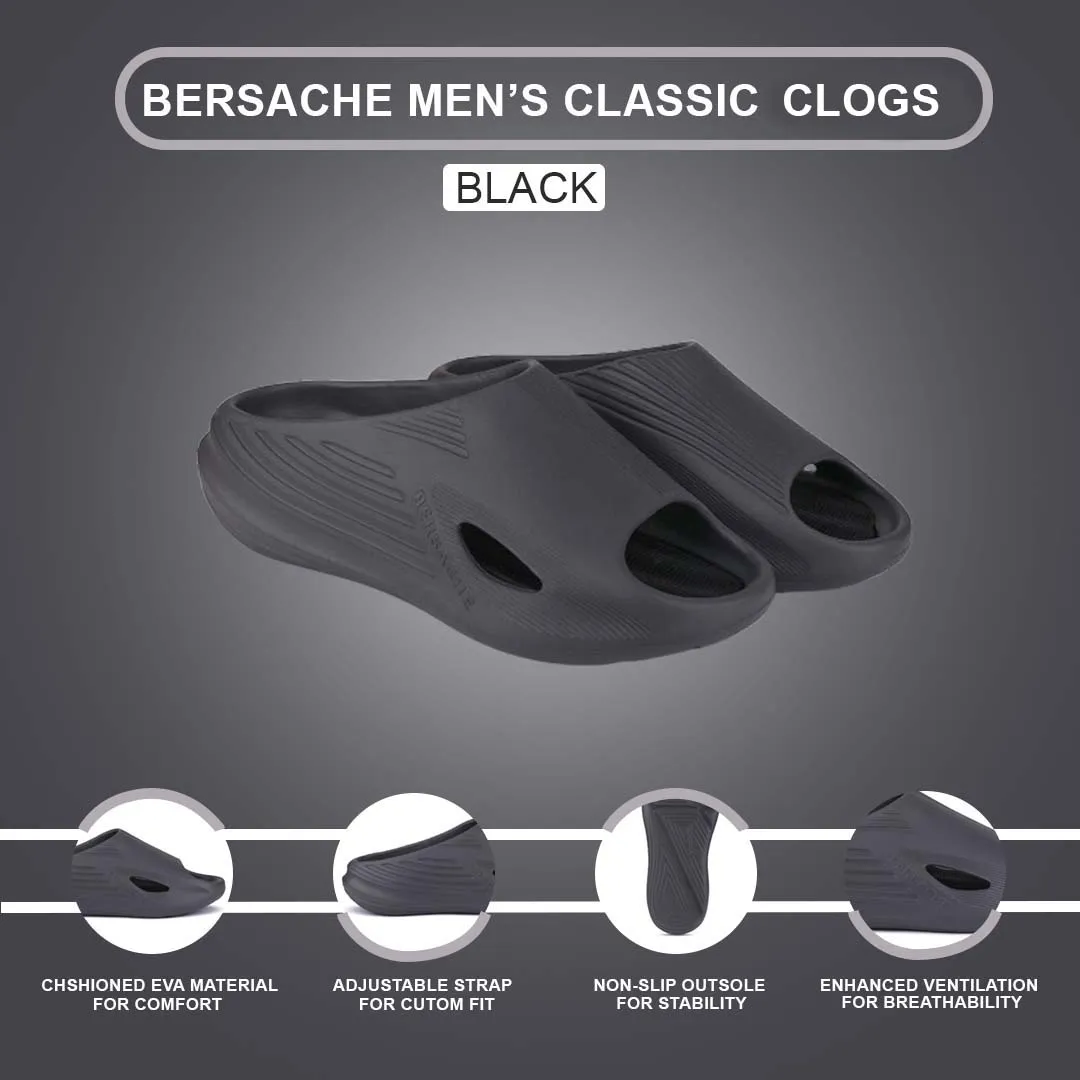 Bersache Extra Soft Classic Casual with  Regular wear with Ultra Soft & Flexibility Technology Clog's for Men's & Boy's (6149-Grey)