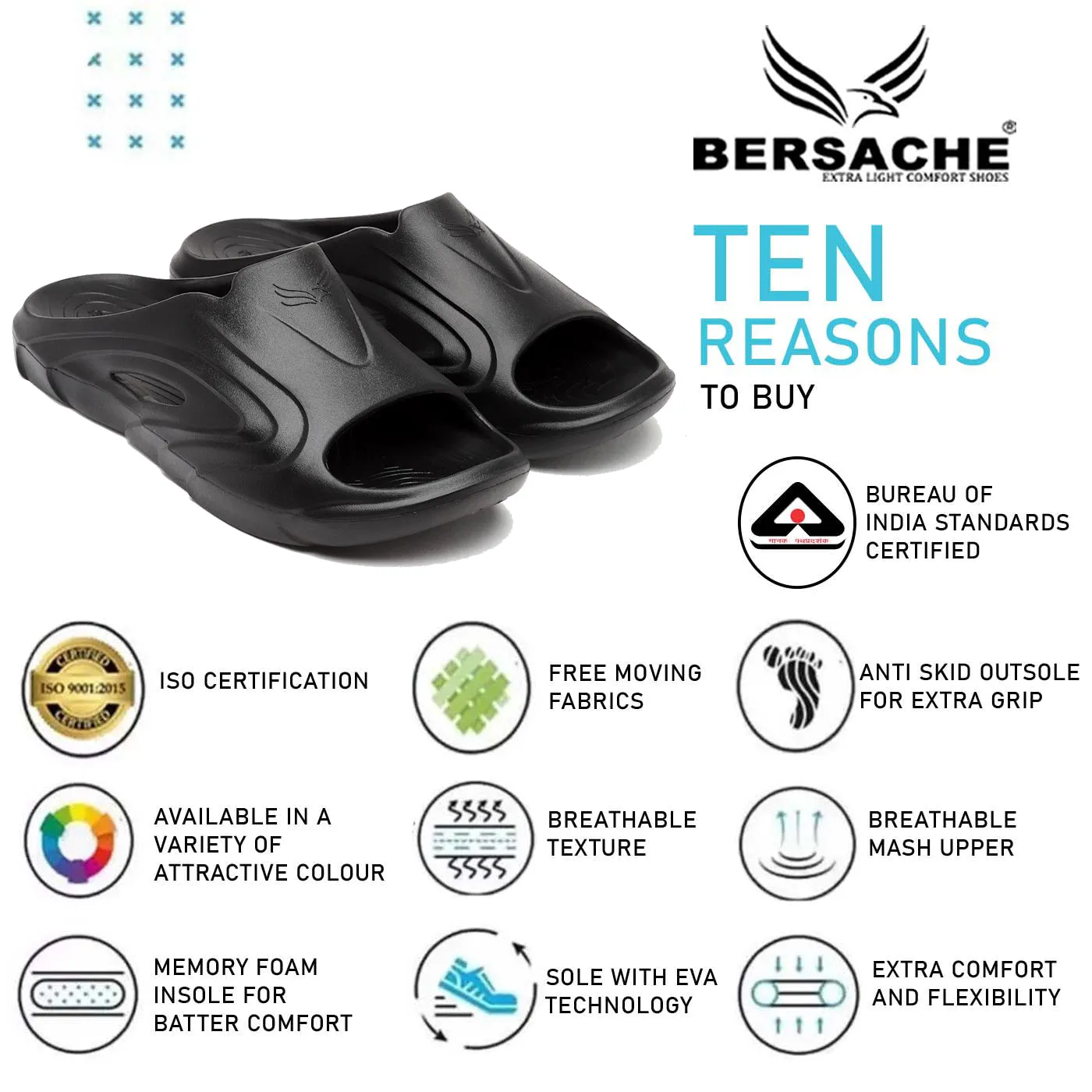 Bersache Extra Soft Classic Casual with  Regular wear with Ultra Soft & Flexibility Technology Flip Flop for Men's & Boy's (6114-Black)