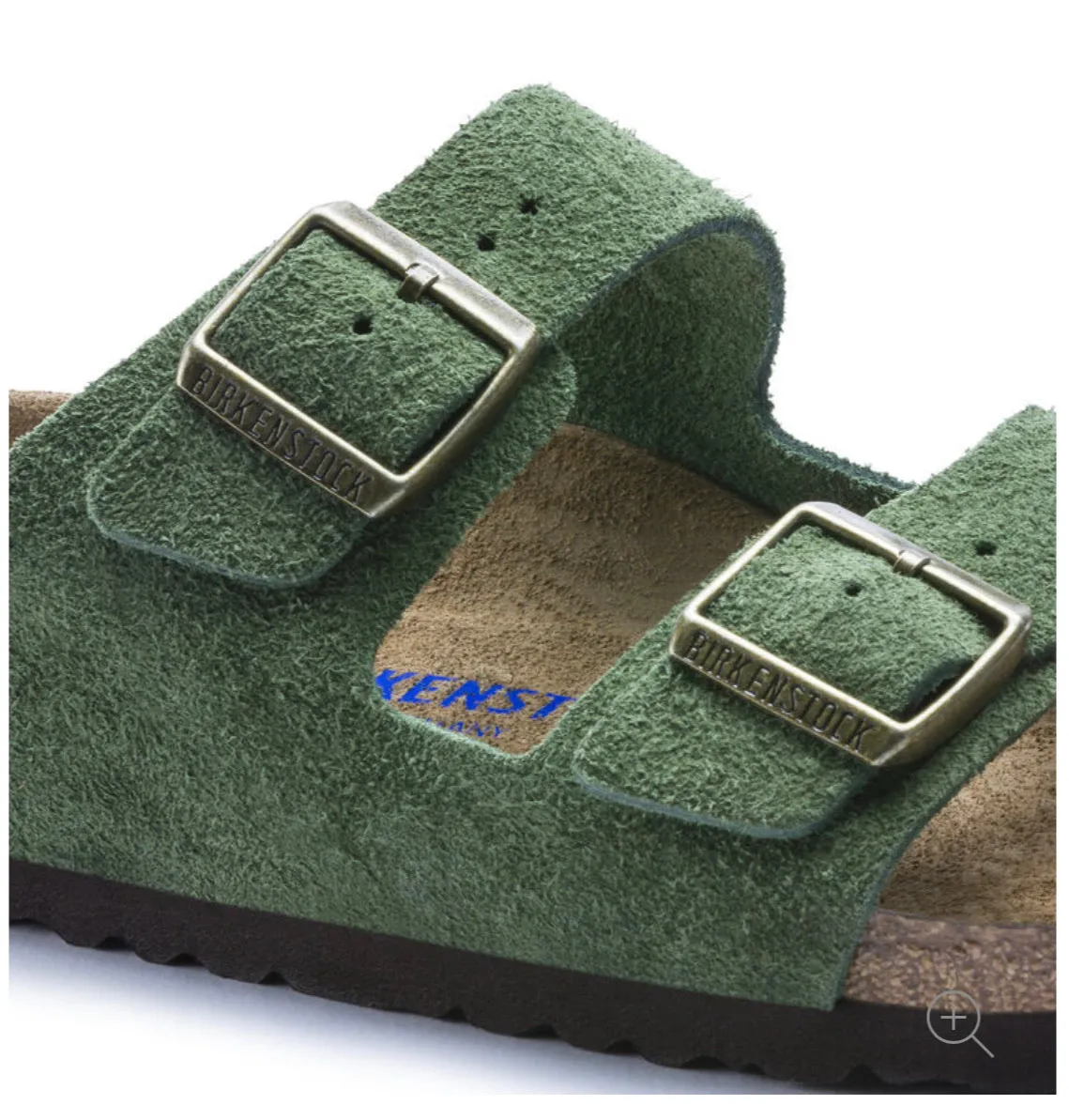 Birkenstock Arizona Green Suede Soft Footbed Made In Germany