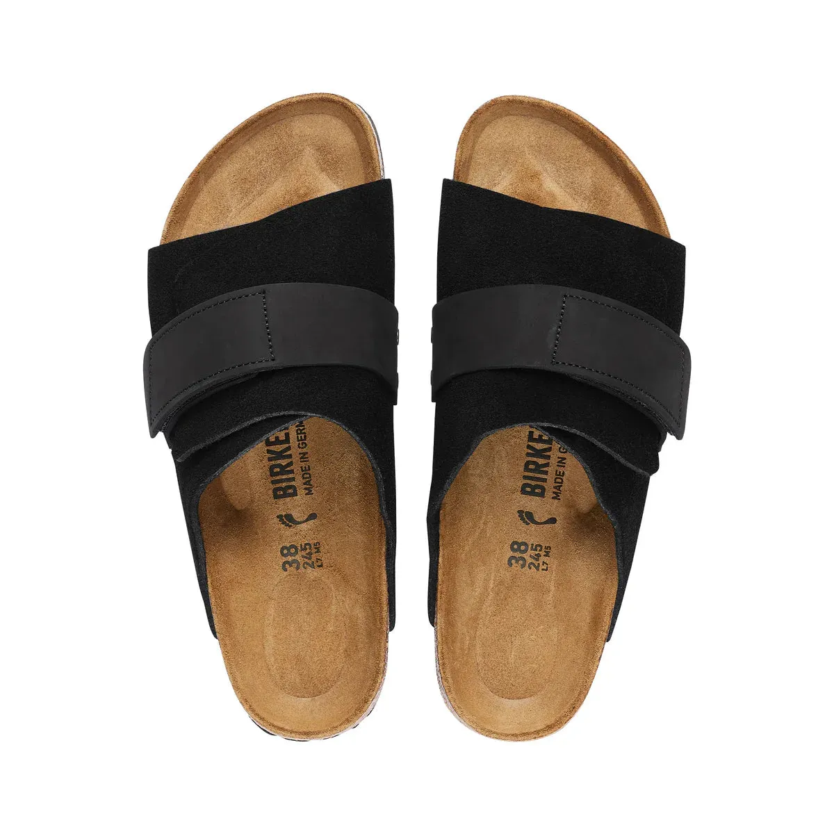Birkenstock Kyoto Suede Nubuck Leather Regular | Black