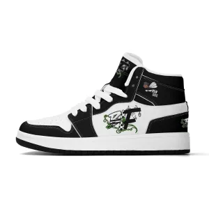 Blk Insct Famili/Fly Dre Children Premium High Top Leather Sneakers