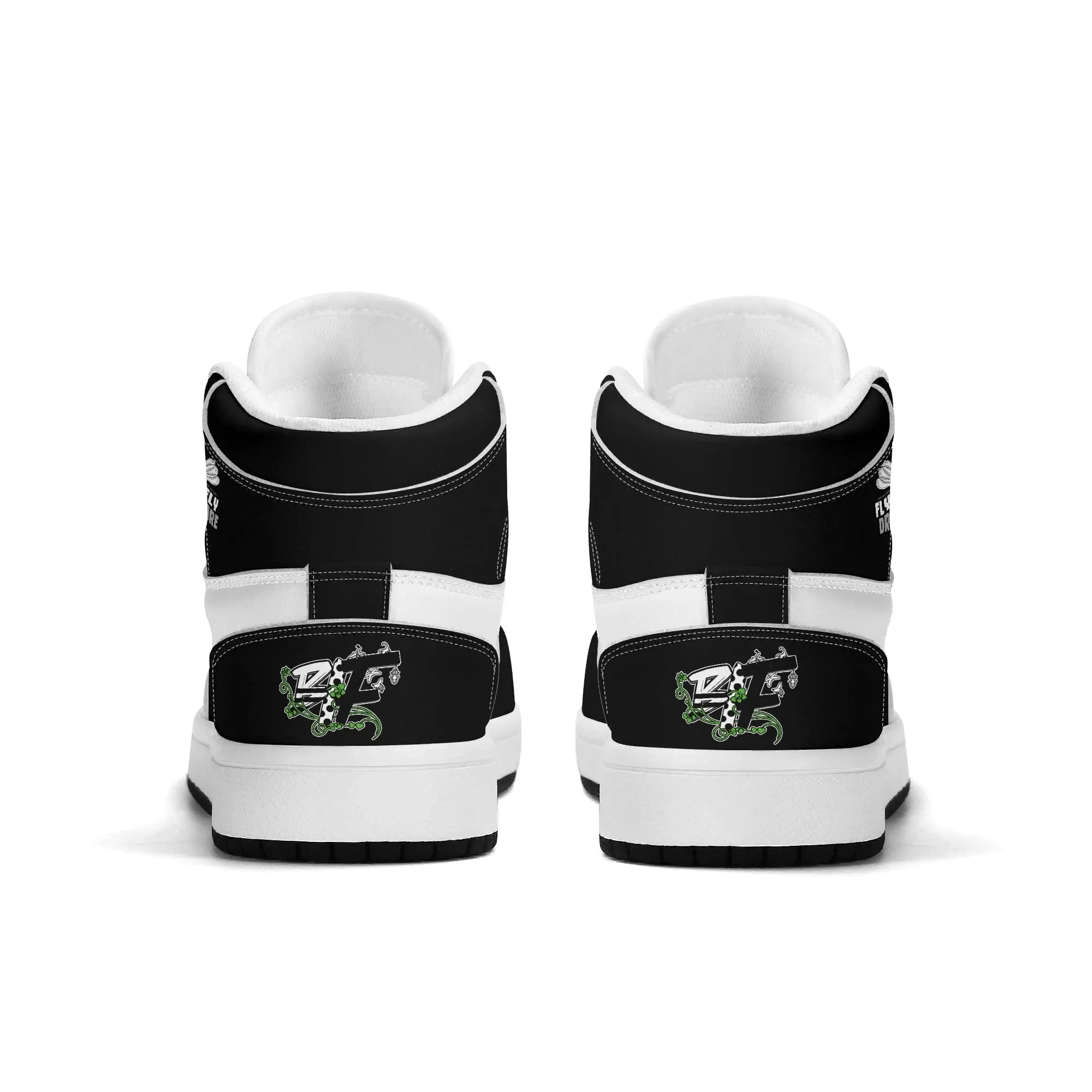 Blk Insct Famili/Fly Dre Children Premium High Top Leather Sneakers