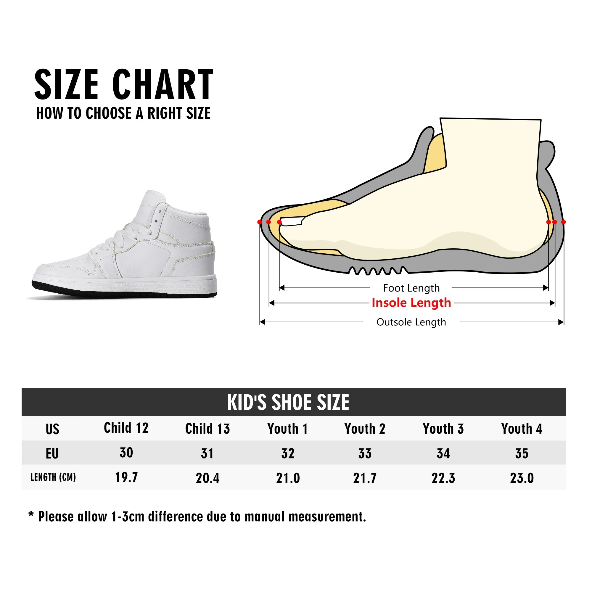 Blk Insct Famili/Fly Dre Children Premium High Top Leather Sneakers