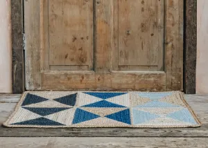 Blue Woven Doormat