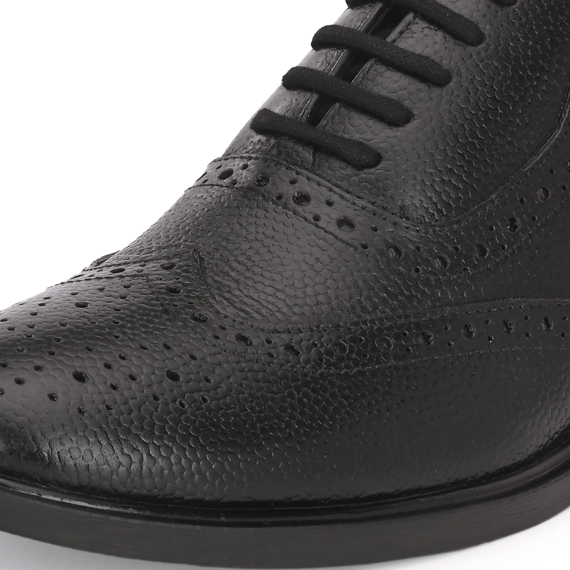 Bold Brogue Full Grain Leather Derby Lace Ups