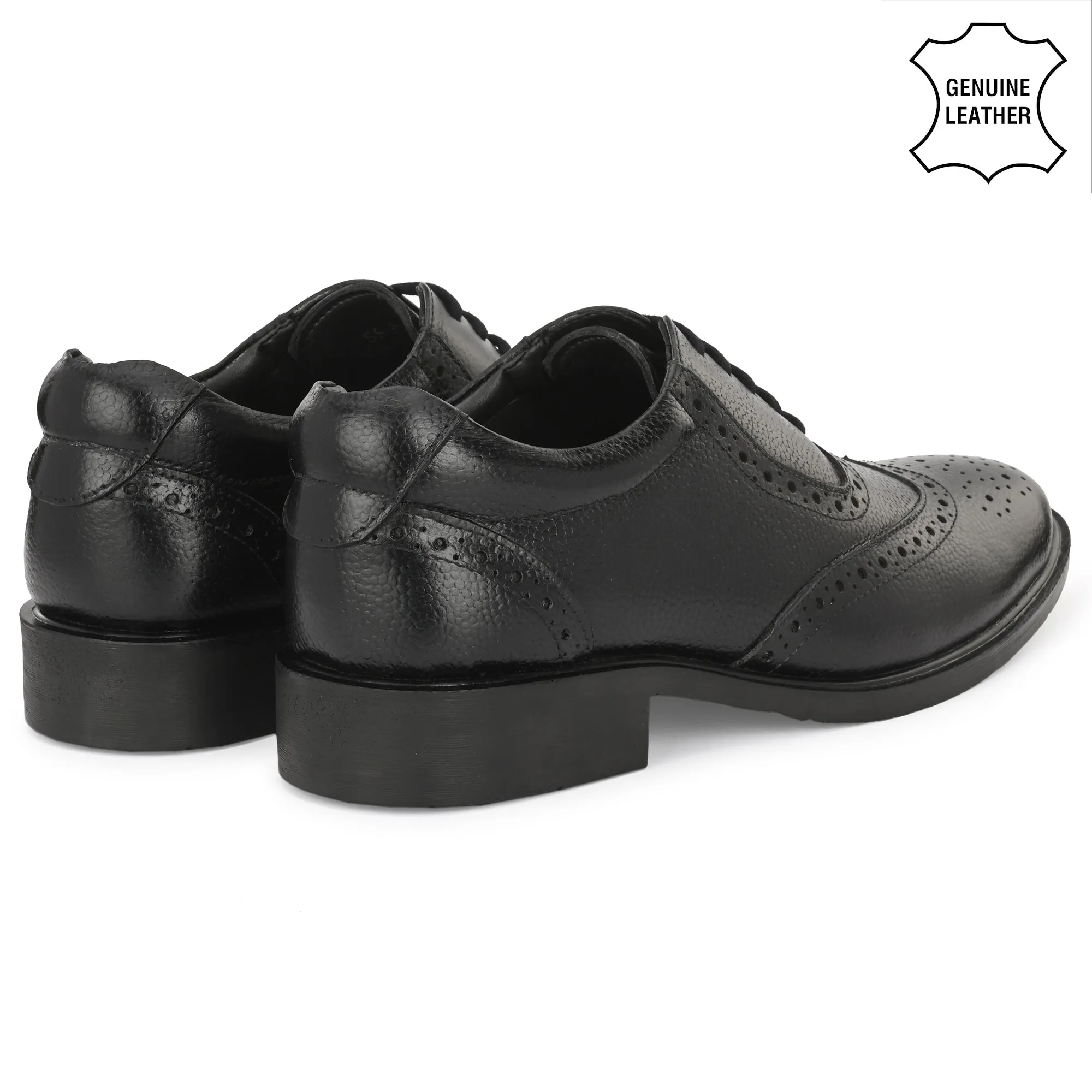 Bold Brogue Full Grain Leather Derby Lace Ups