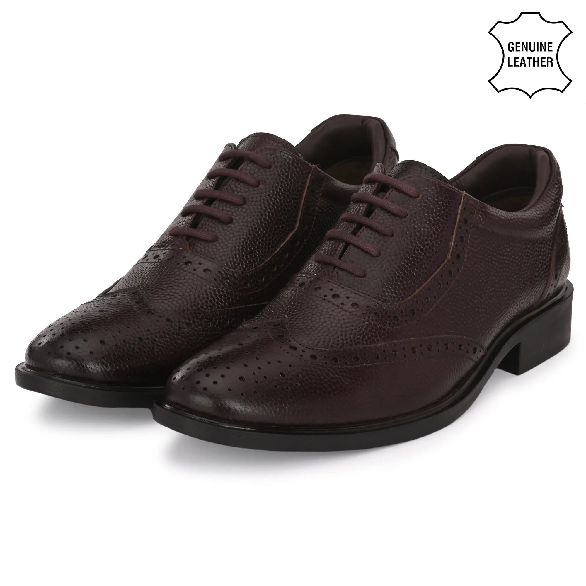 Bold Brogue Full Grain Leather Derby Lace Ups