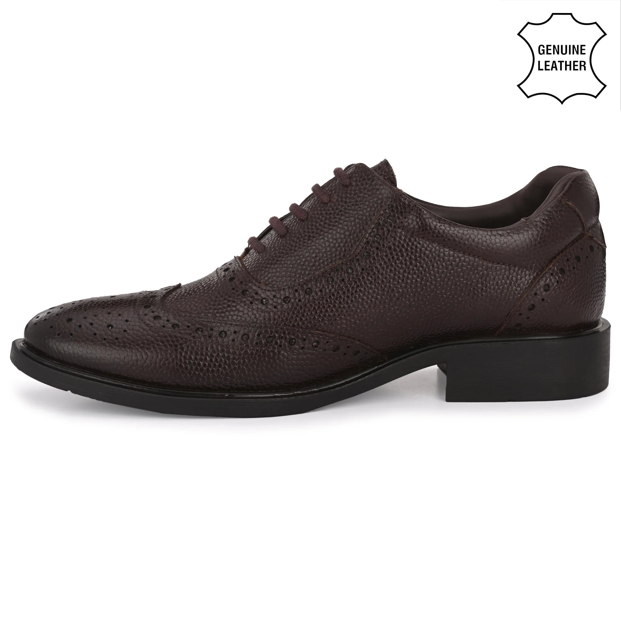 Bold Brogue Full Grain Leather Derby Lace Ups