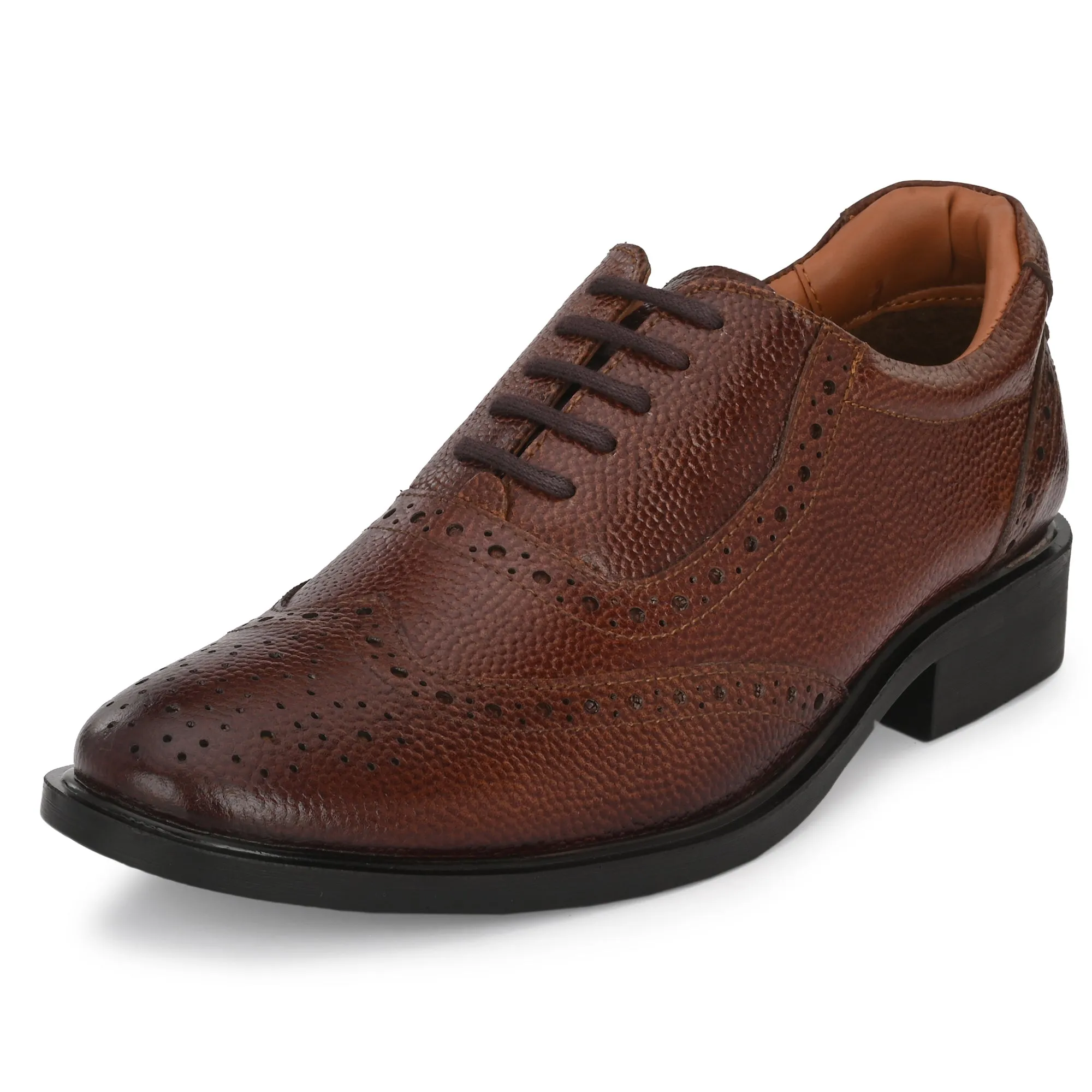 Bold Brogue Full Grain Leather Derby Lace Ups