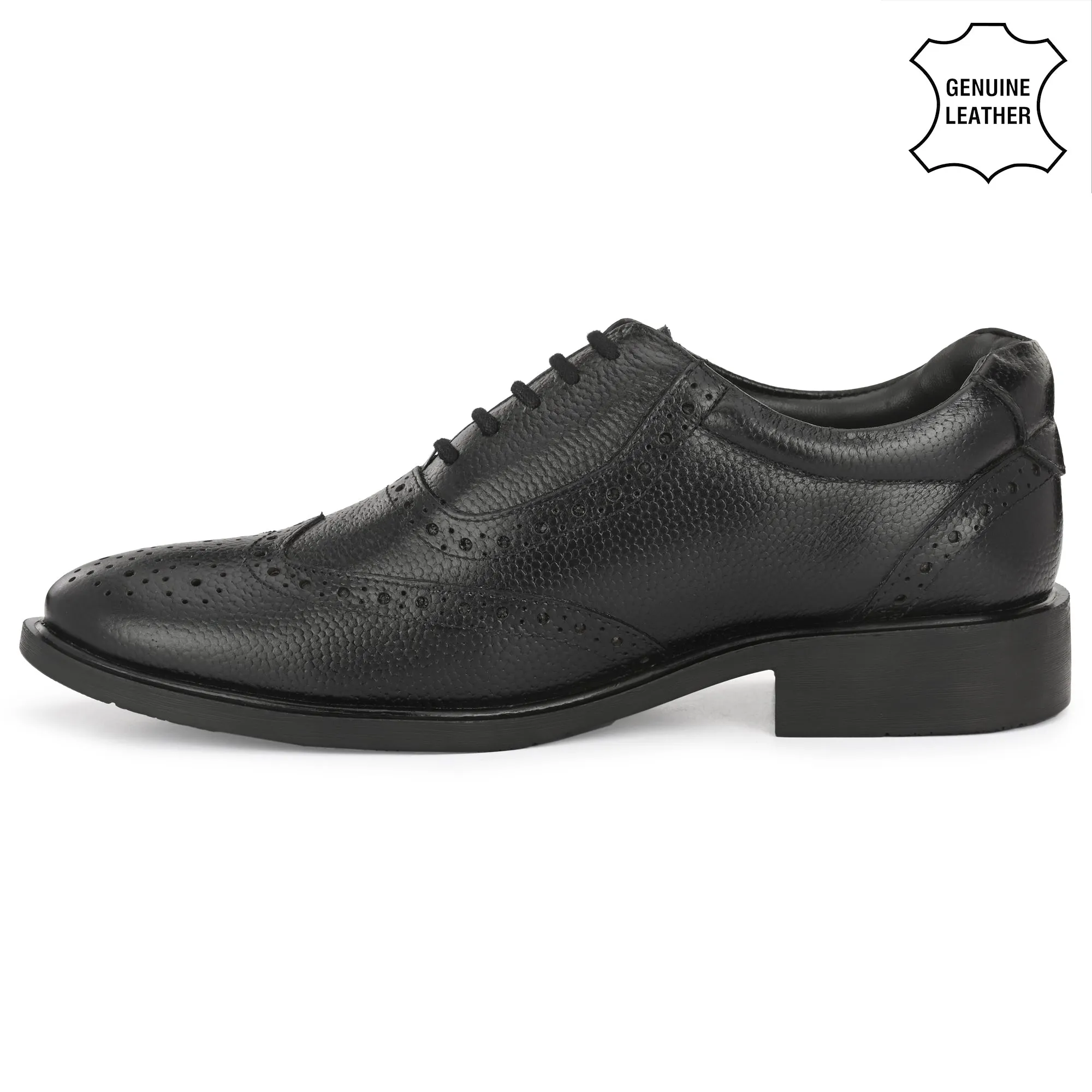 Bold Brogue Full Grain Leather Derby Lace Ups