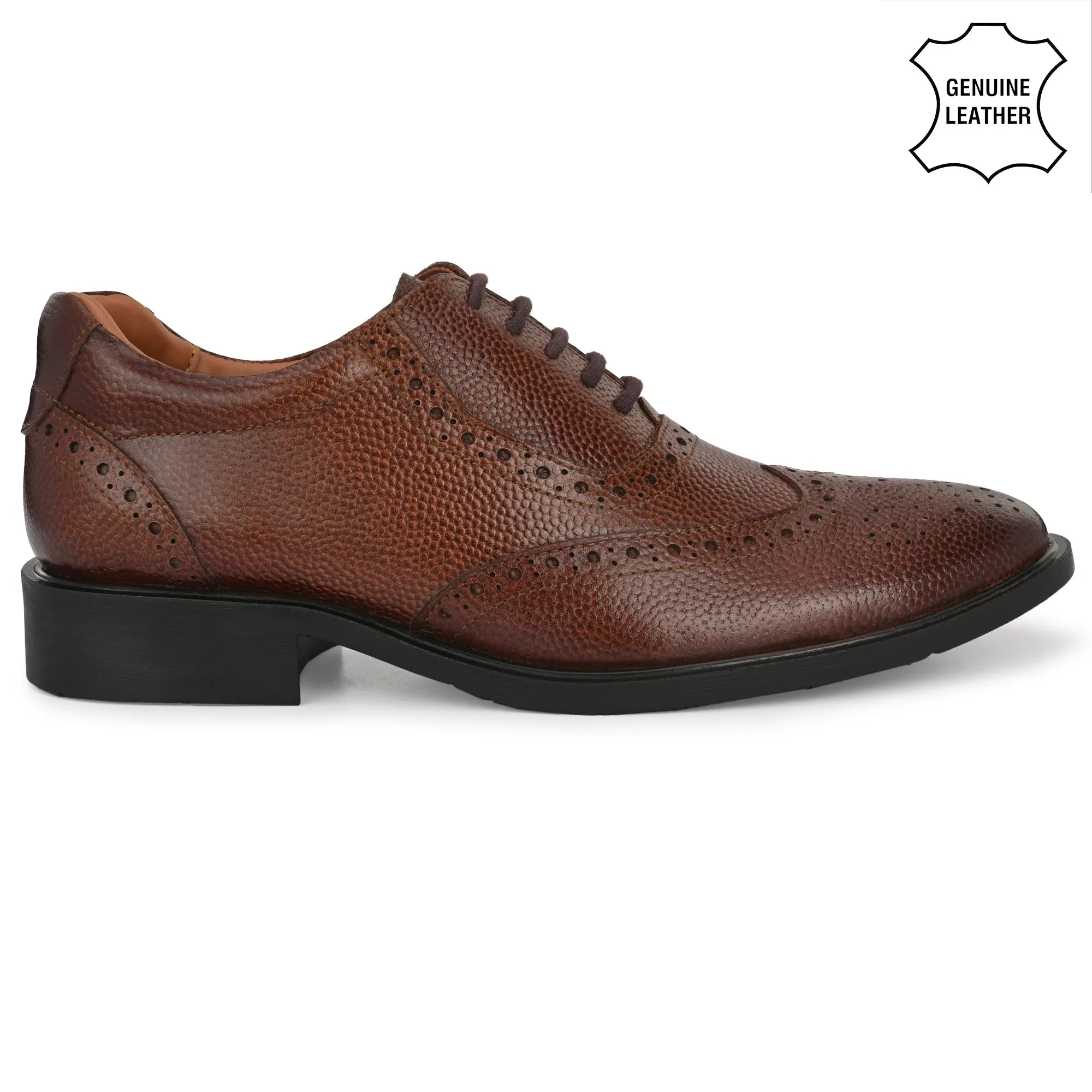 Bold Brogue Full Grain Leather Derby Lace Ups