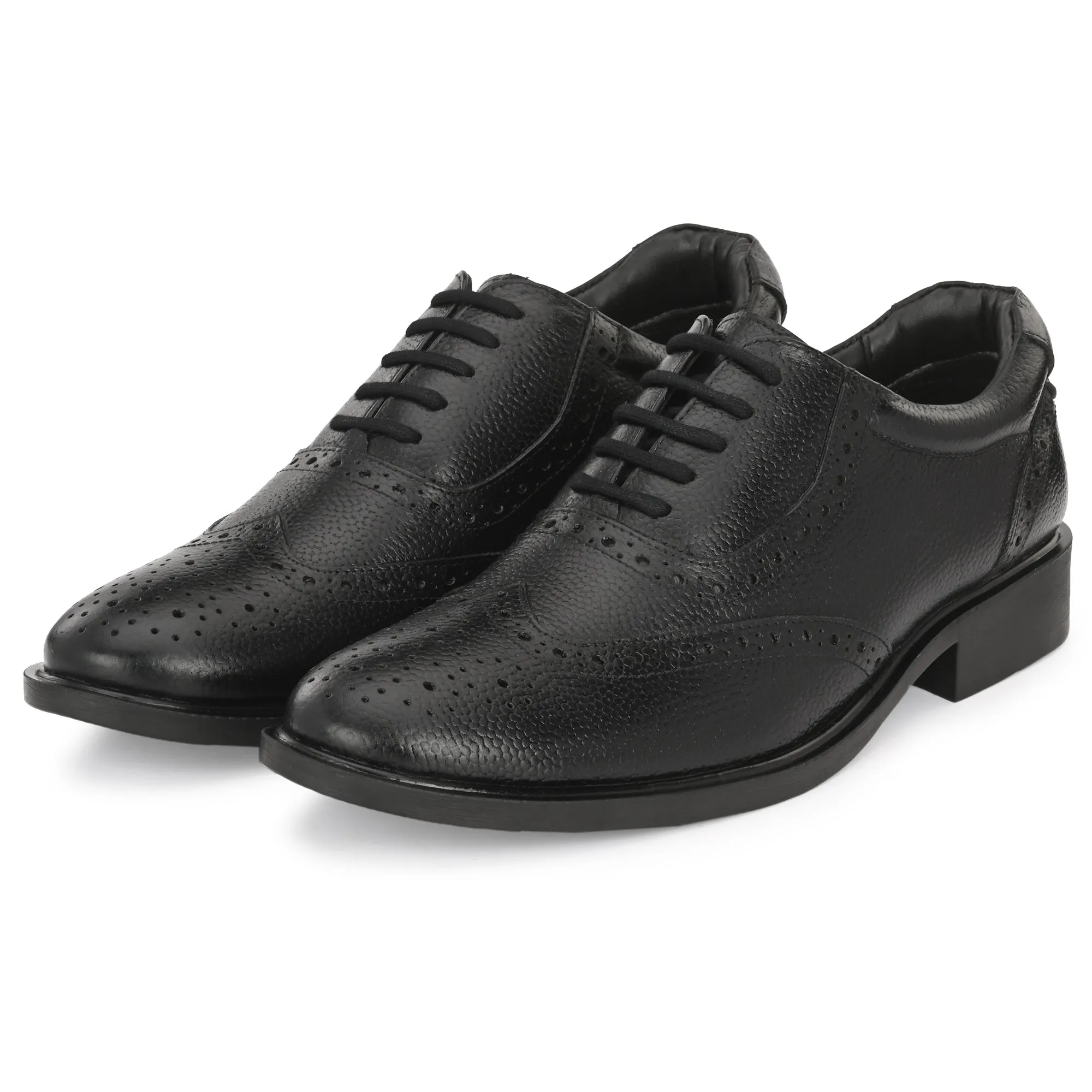 Bold Brogue Full Grain Leather Derby Lace Ups