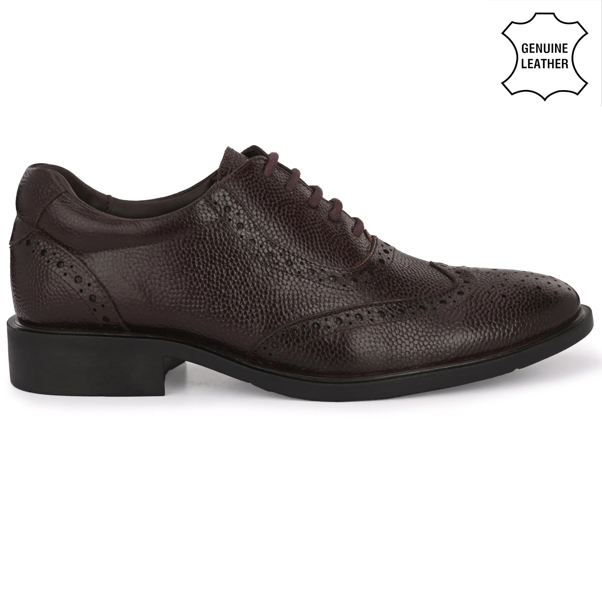 Bold Brogue Full Grain Leather Derby Lace Ups