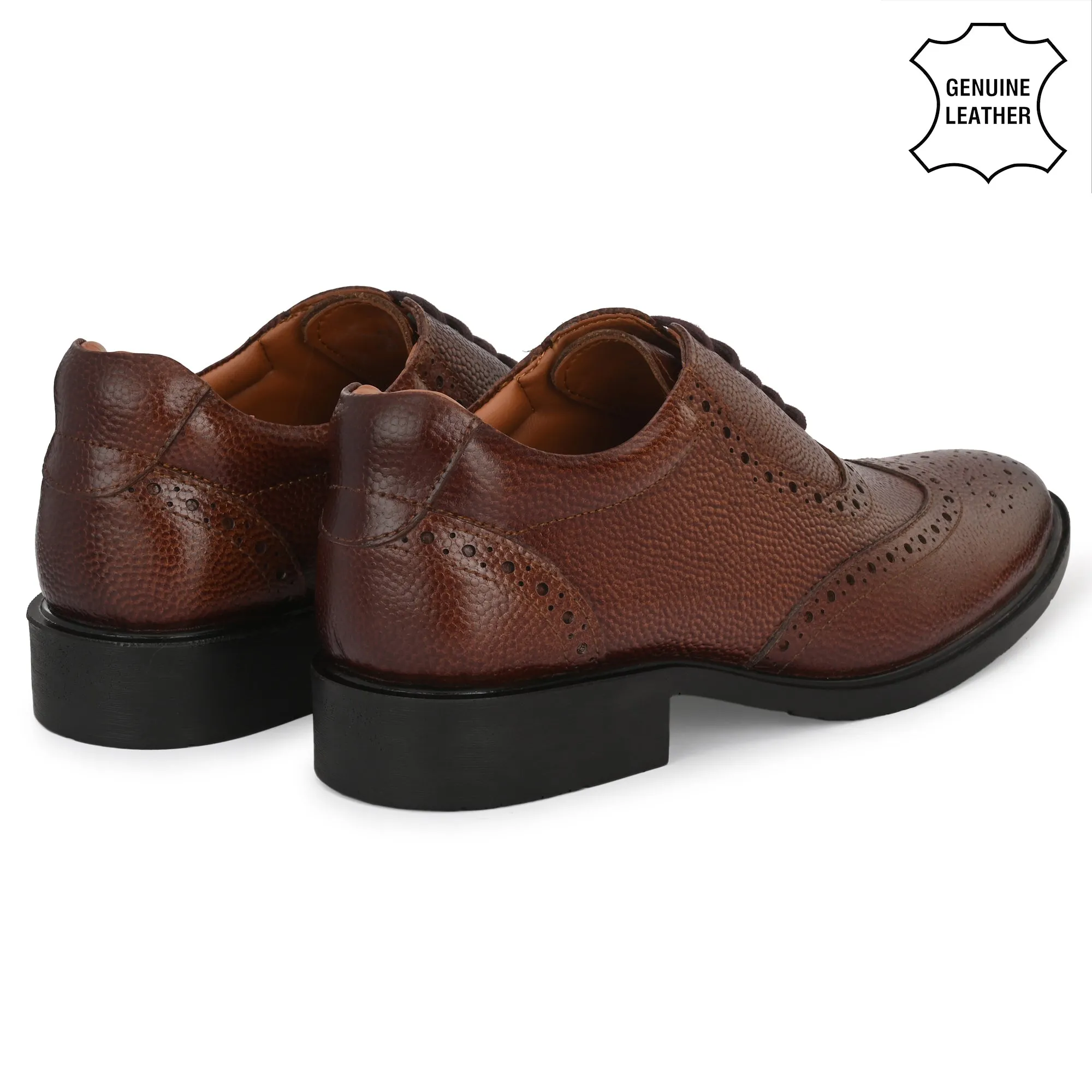 Bold Brogue Full Grain Leather Derby Lace Ups