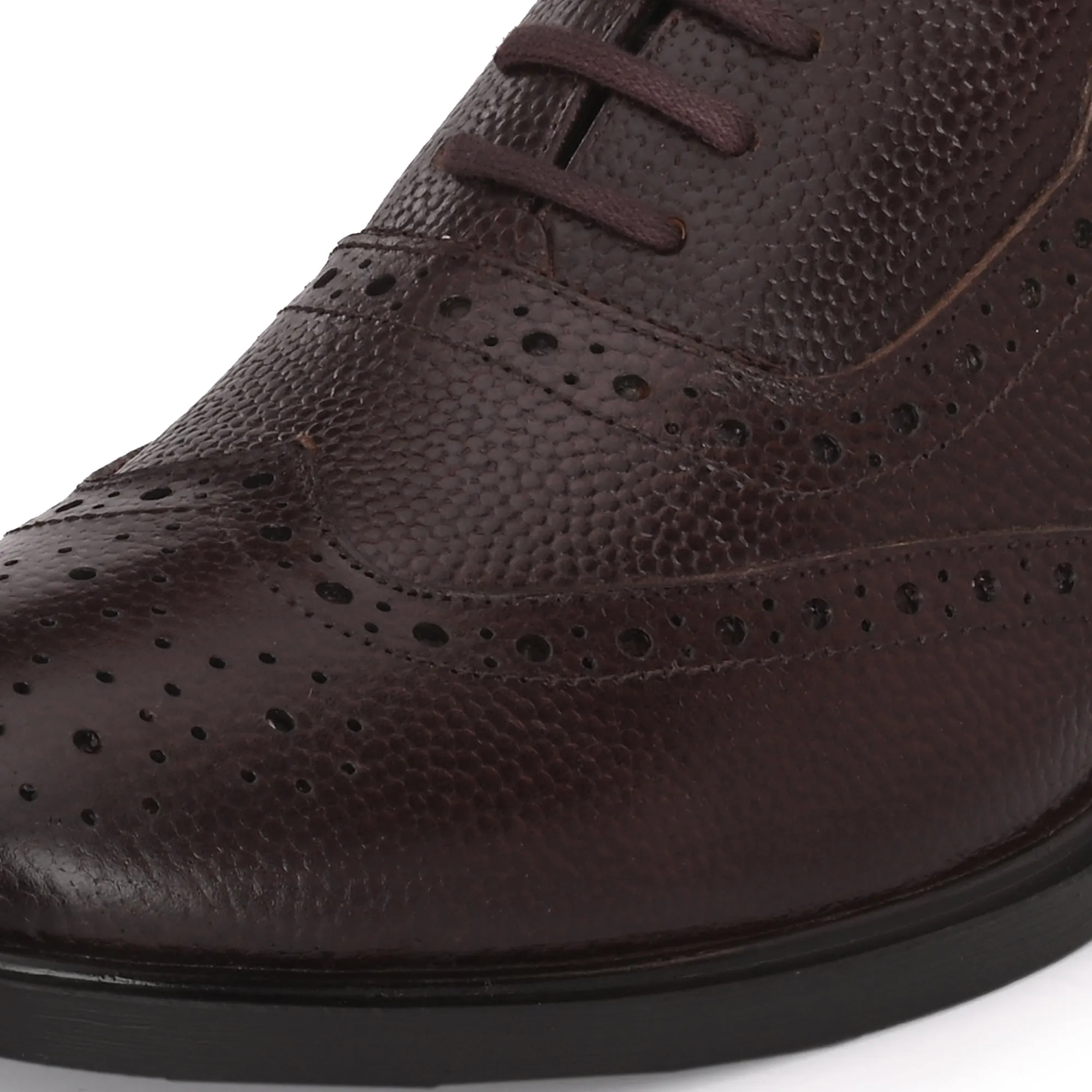 Bold Brogue Full Grain Leather Derby Lace Ups