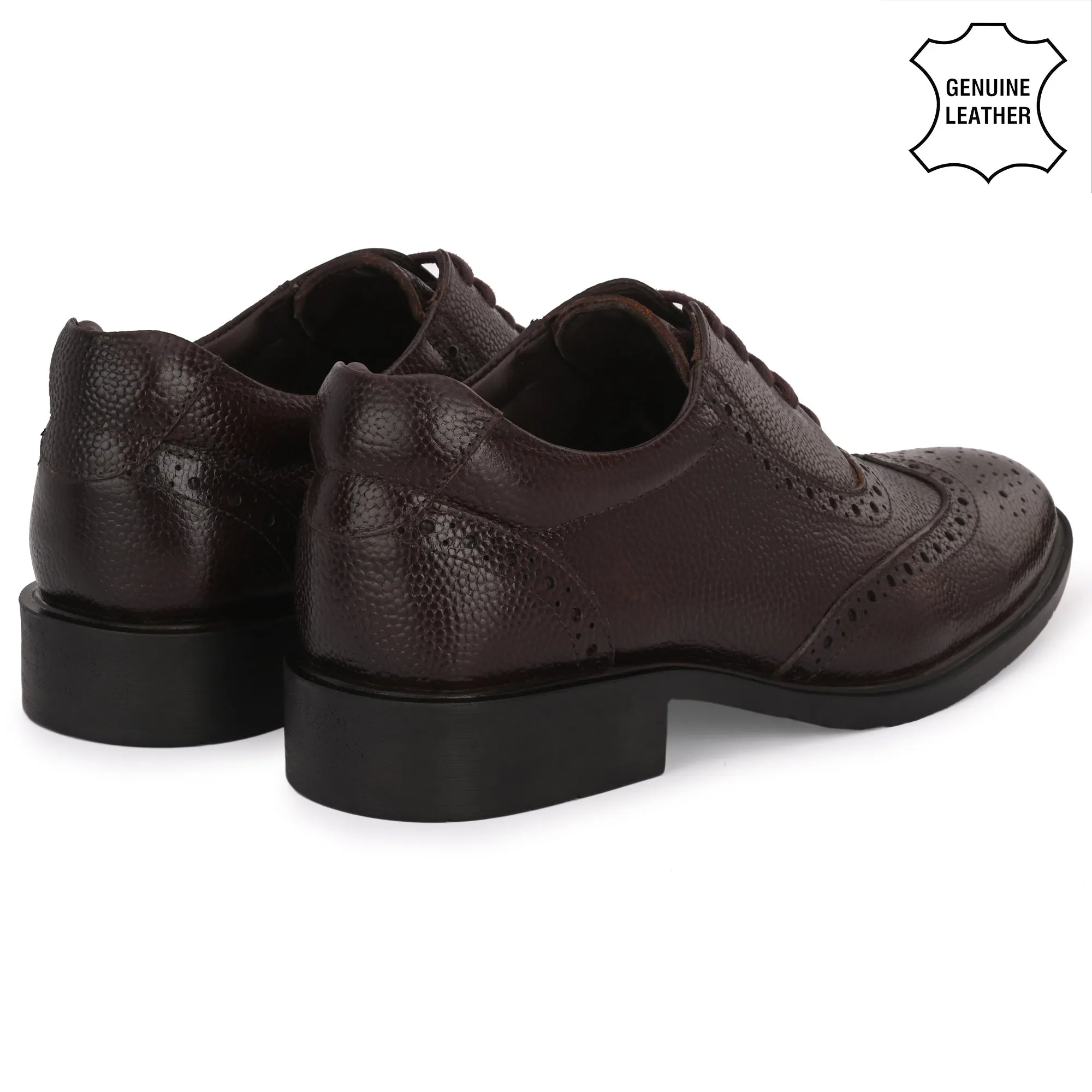 Bold Brogue Full Grain Leather Derby Lace Ups