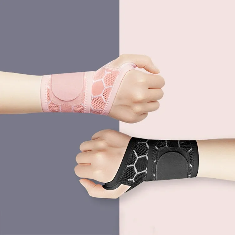Breathable Adjustable Sports Wristbands Wrist Tendon Sheath Protective Wrap Bandage(Black)