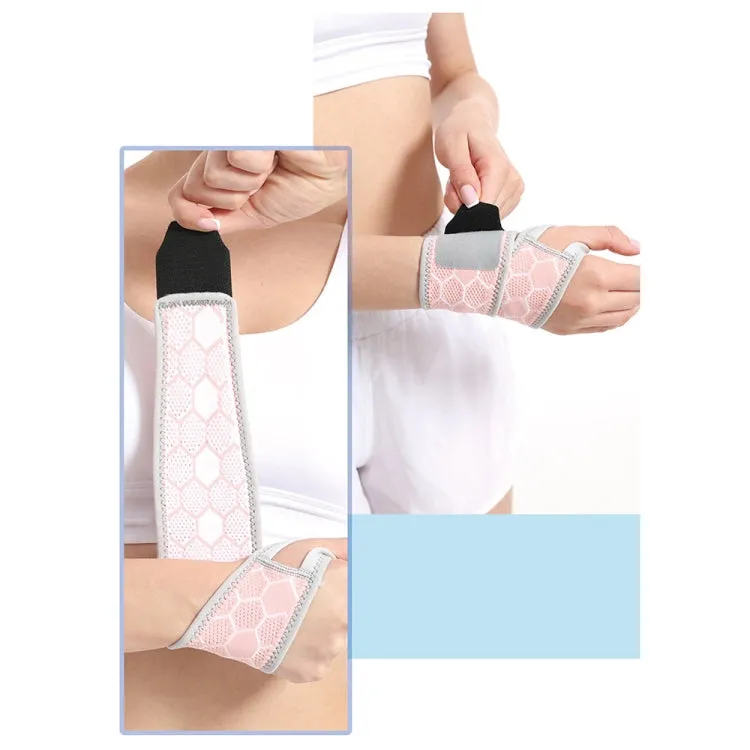 Breathable Adjustable Sports Wristbands Wrist Tendon Sheath Protective Wrap Bandage(Black)