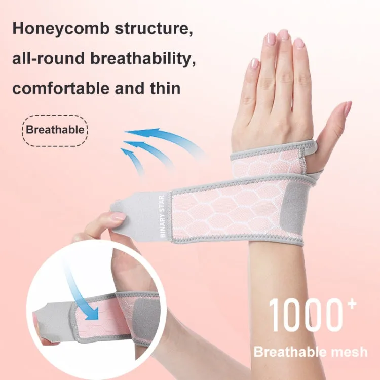 Breathable Adjustable Sports Wristbands Wrist Tendon Sheath Protective Wrap Bandage(Black)