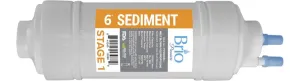 Brio Premier 6" U-Type Inline Sediment Filter 5 Micron