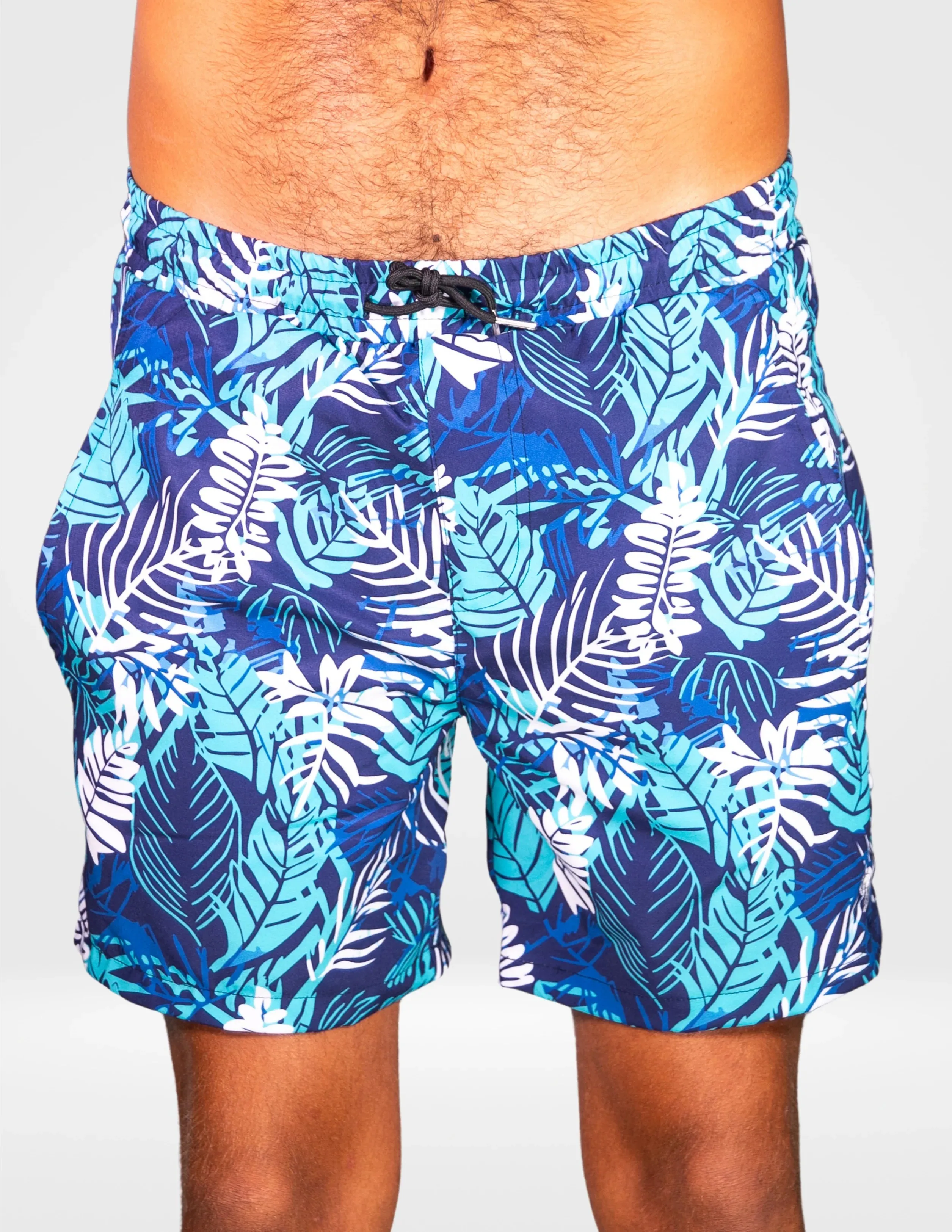 Caribbean Palms - Swim Shorts With Waterproof Pocket
