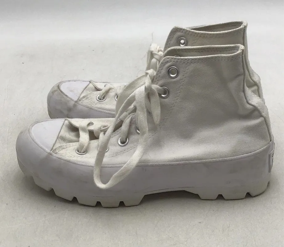 Converse Women's Chuck Taylor All Star Lugged Hi White Athletic Shoes - Size 7.5