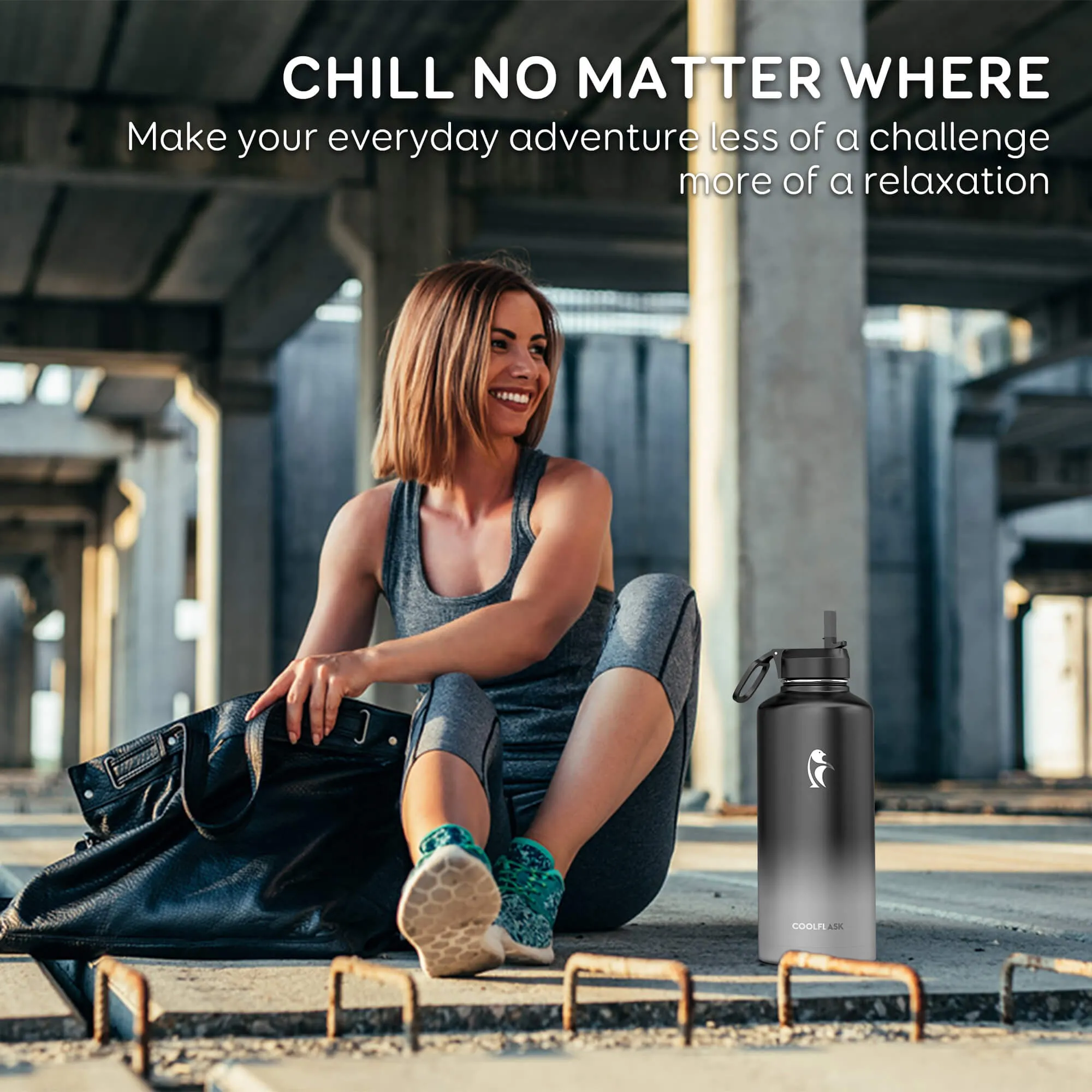 Coolflask 87 oz Water Bottle