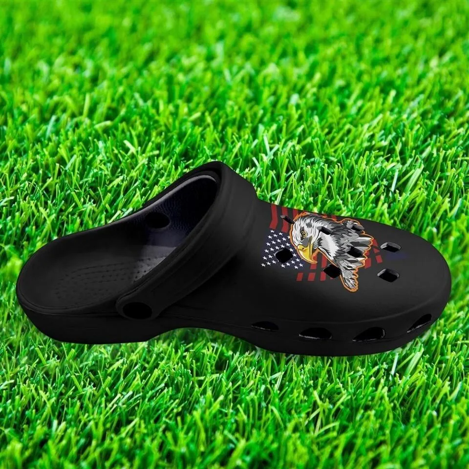 Custom company gifts, Custom Corporate Gifts Custom Clogs Shoes, American Flag for Clog Shoes, Printed Shoes Clogs-B06008