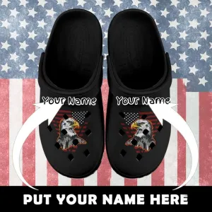 Custom company gifts, Custom Corporate Gifts Custom Clogs Shoes, American Flag for Clog Shoes, Printed Shoes Clogs-B06008