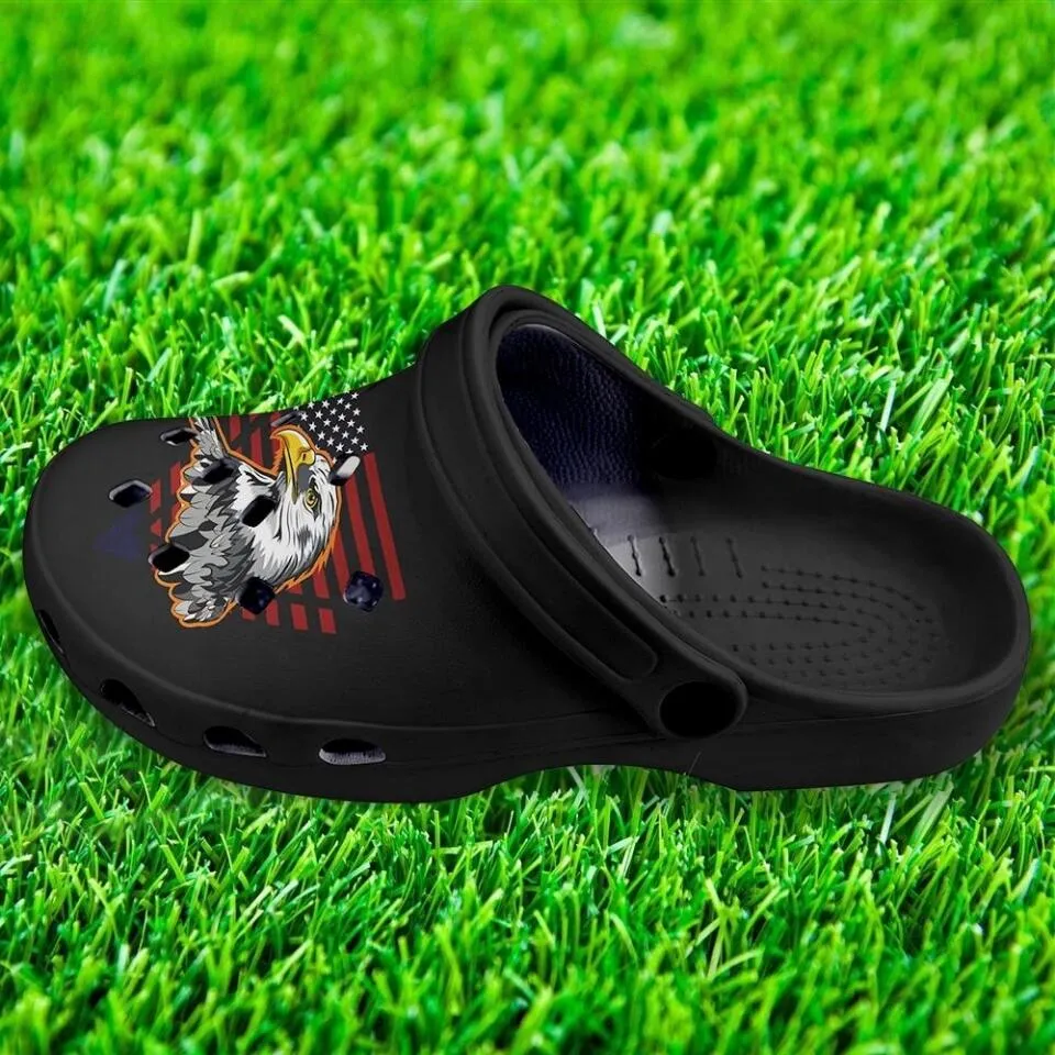 Custom company gifts, Custom Corporate Gifts Custom Clogs Shoes, American Flag for Clog Shoes, Printed Shoes Clogs-B06008