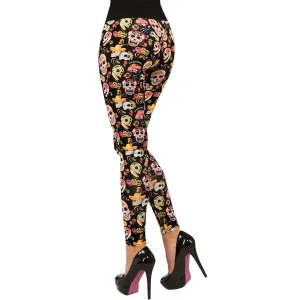Day Of Dead Adult Leggings