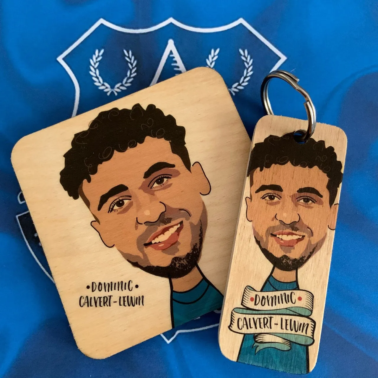 Dominic Calvert Lewin Character Wooden Keyring - RWKR1